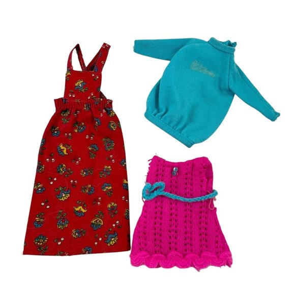 Skipper Doll Clothes Shoes Vintage Barbie Young Ideas Fun Time Triple Treat - Picture 6 of 12